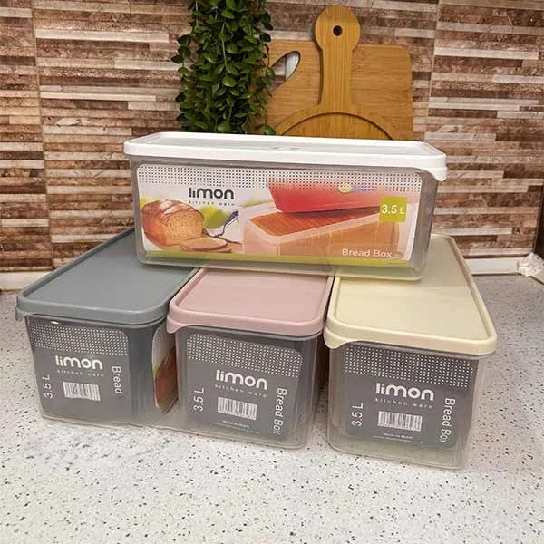 Limon Plastic Bread Box 3.5-Liter (Rectangular)