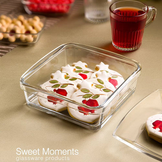 Limon Glass Candy Box with Lid (2-Liter)