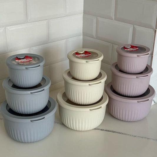 Limon Bowl Set with Vented Lid 3-Pcs (Plastic)!