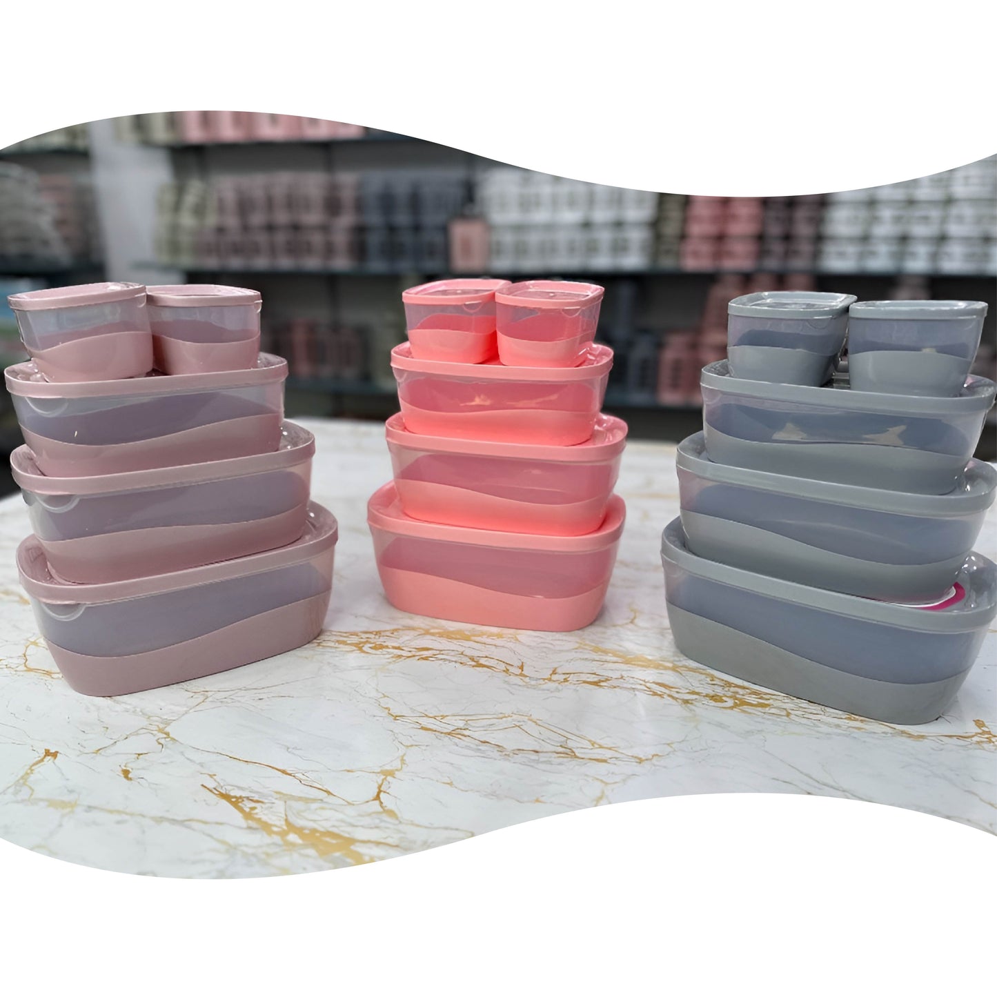 Ashkan Plastic Oval Bowl Set 5-Pcs!