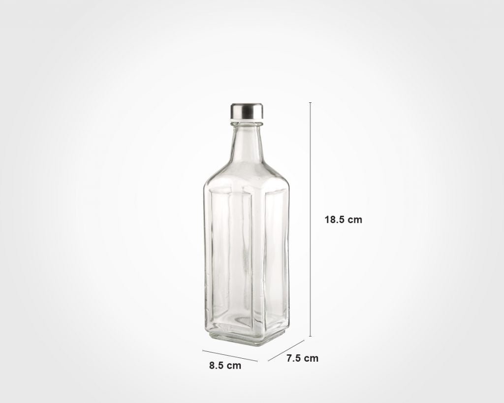 Limon Glass Bottle with Steel Cap 1.1 L (Ava Design)
