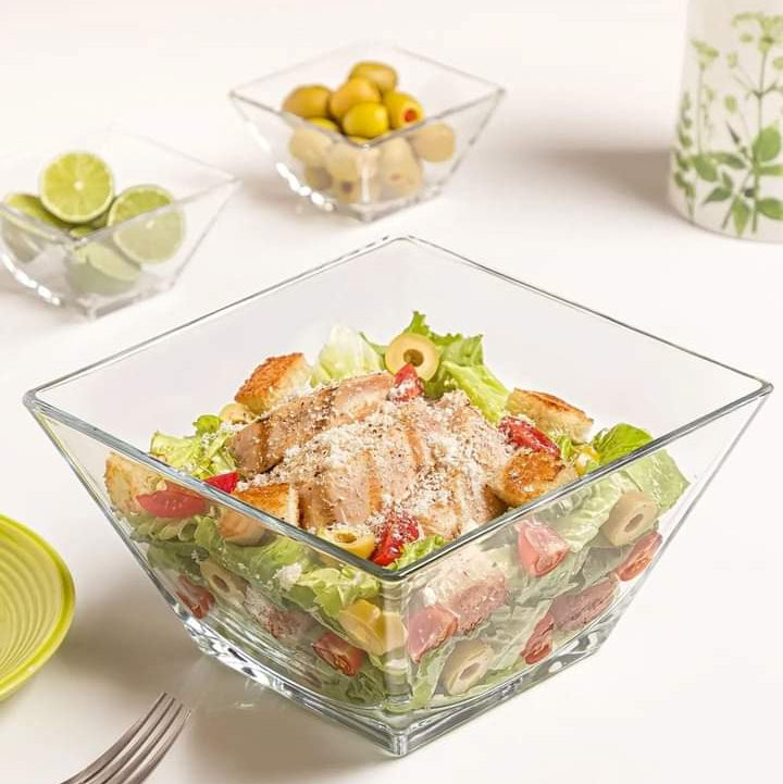 Limon Square Glass Bowl 1200-Ml