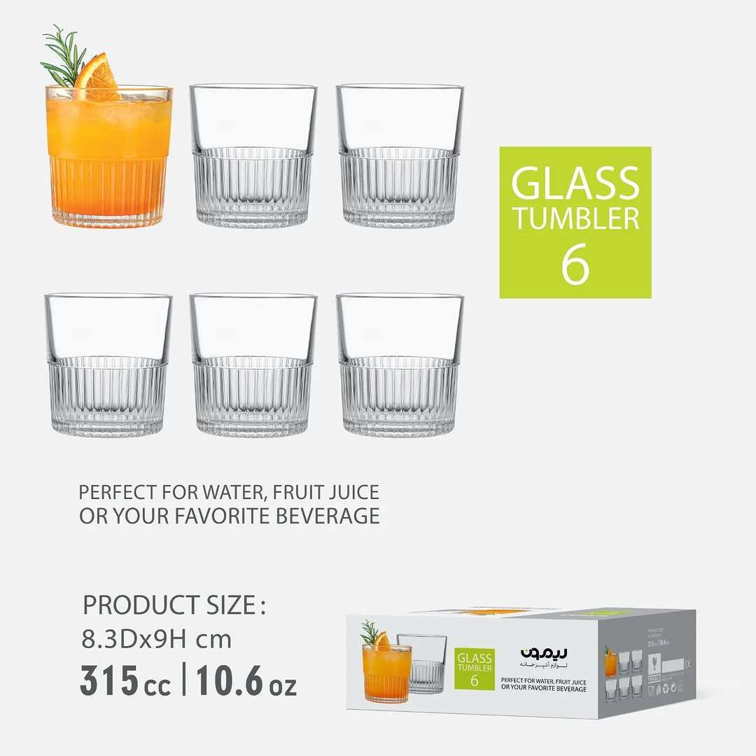 Limon Water Glass Set 6Pcs (6-Glass Tumbler)