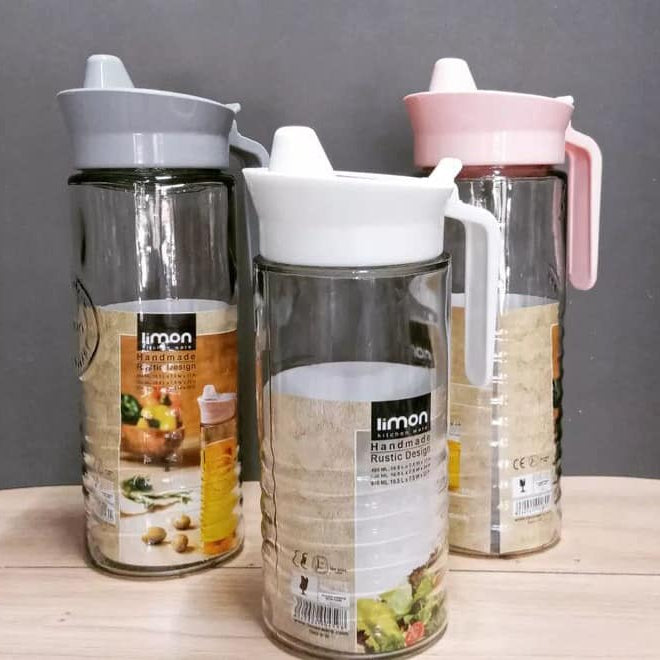 Limon Glass Oil Bottle (Rustic Design)!