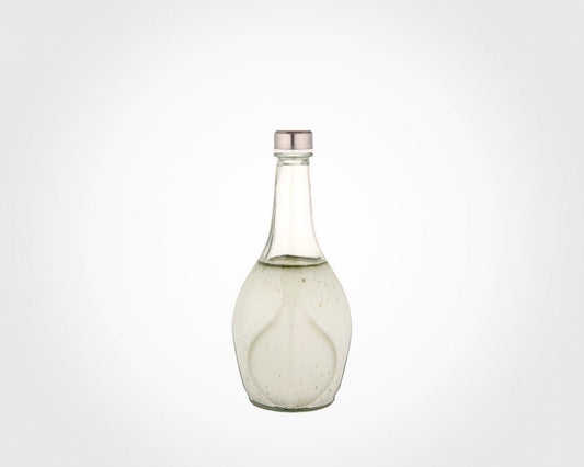 Limon Glass Bottle with Steel Lid 1.1 L (Leaf Design)