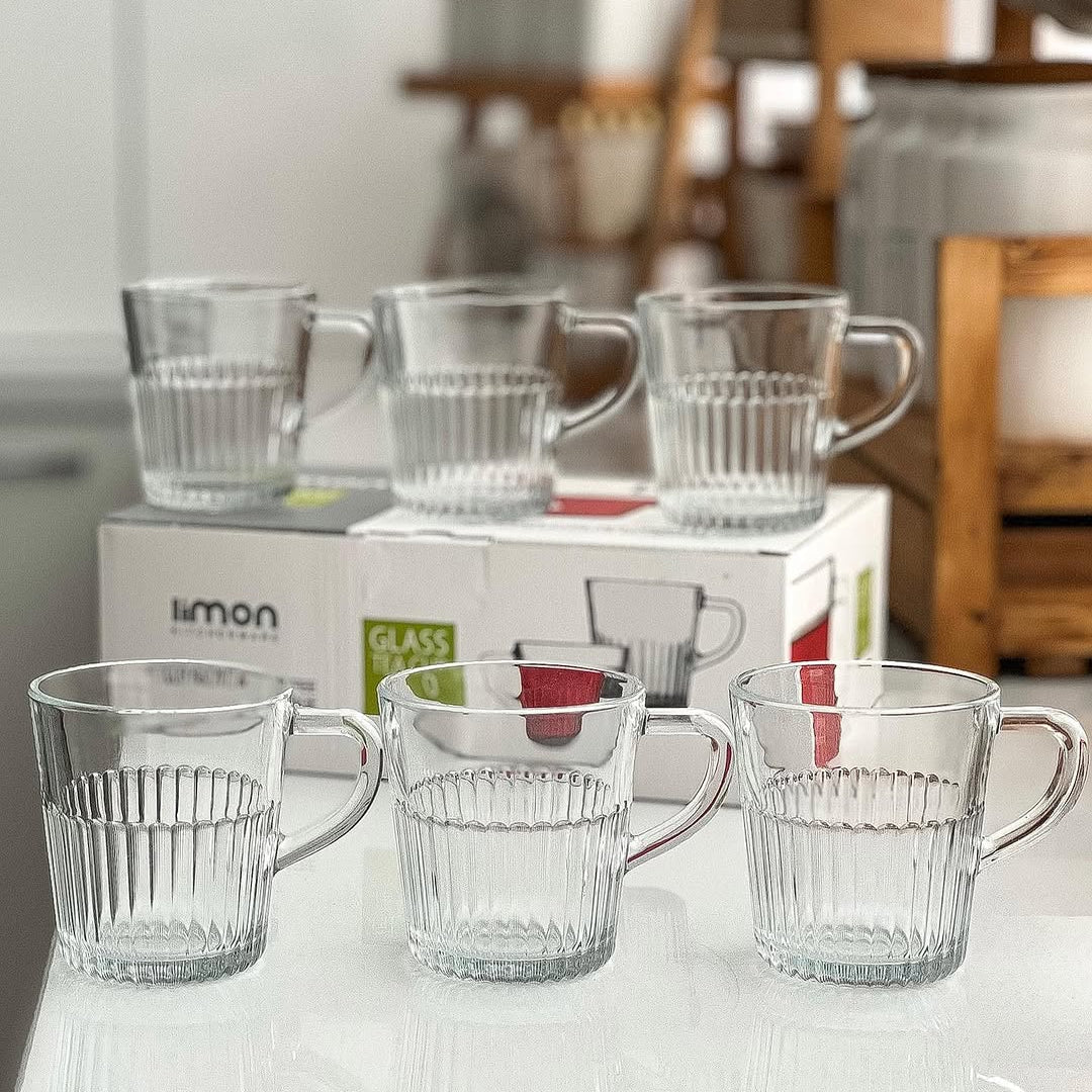 Limon Glass Tea Cup 6-Pcs Set (280cc)