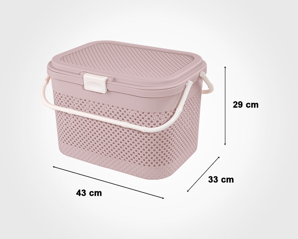 Limon Picnic Basket with Knitted Pattern