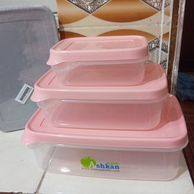 Ashkan Food Container Set 3-Pcs (Rectangle)