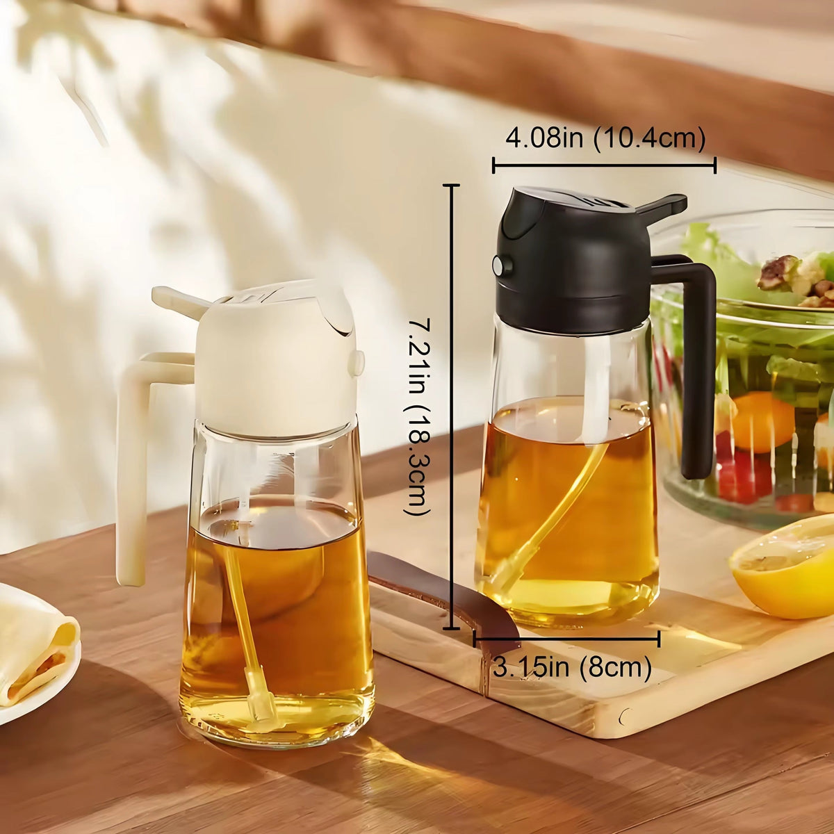 2 in 1 Oil Spray & Dispenser Bottle 470-ml