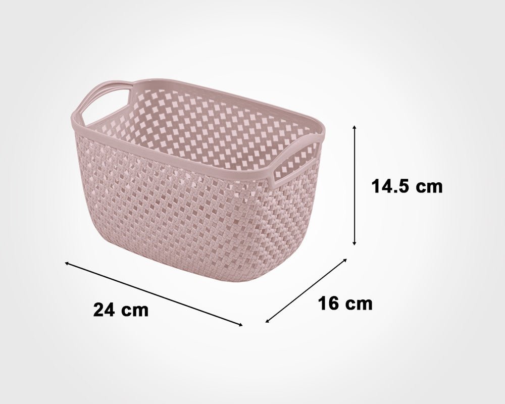 Limon Organizer Basket with Handle Knit Design