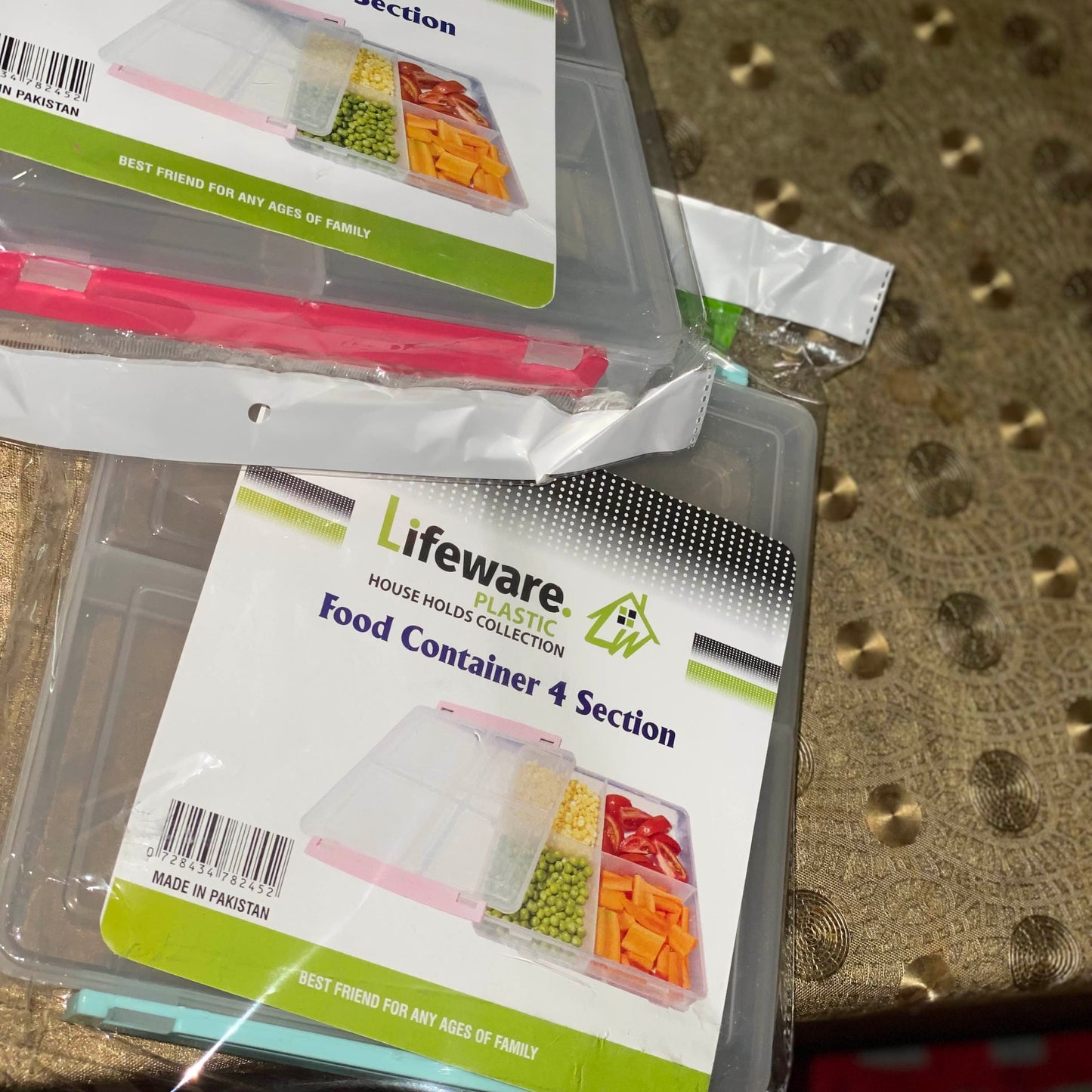 Airtight Food Storage Box in 4-Sections!