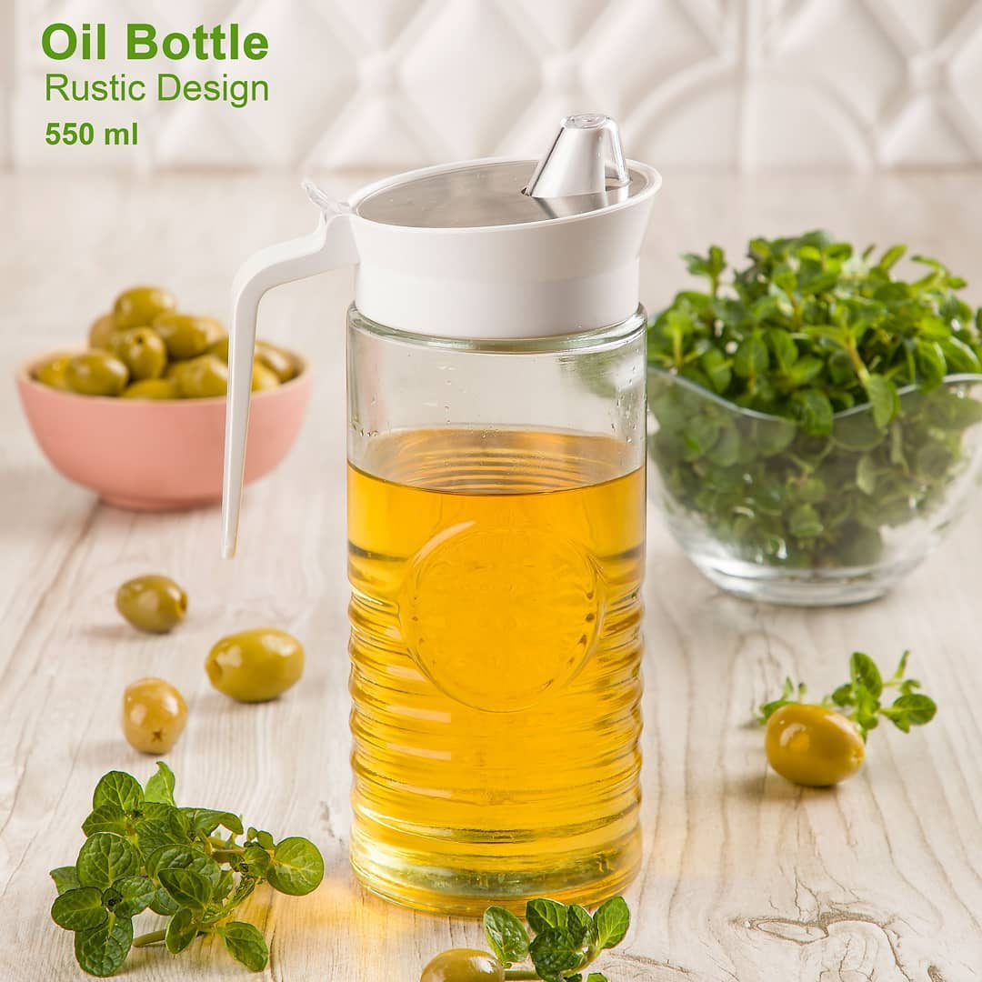 Limon Glass Oil Bottle (Rustic Design)!