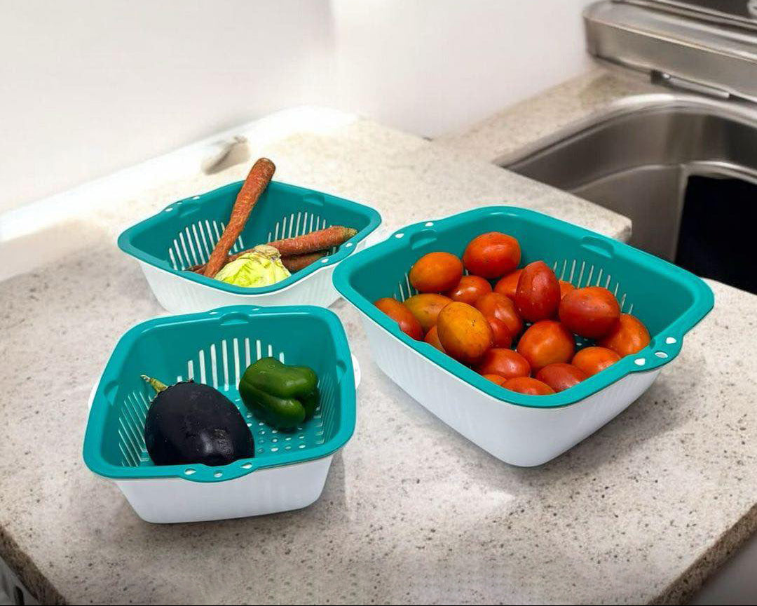 Berry Sieve Kitchen Set 6-Pcs (Colander & Strainer)!