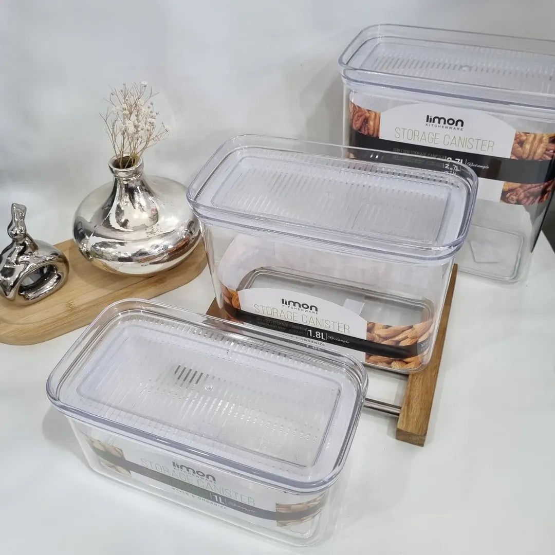 Limon Royal Acrylic Storage Jars & Canisters (Rectangle)