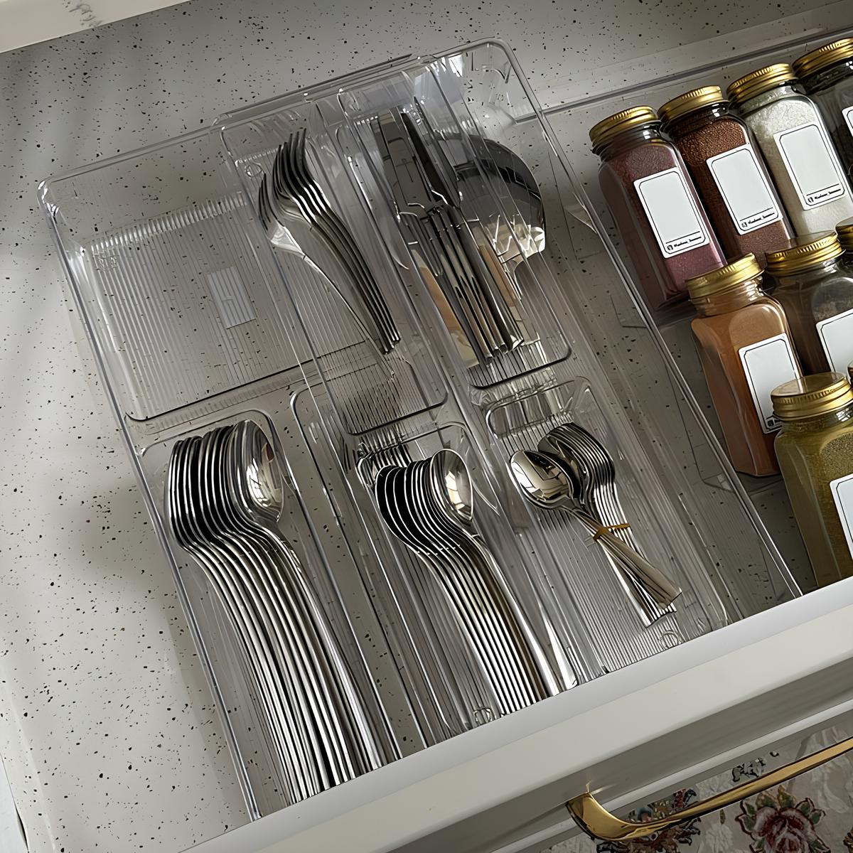 Limon Acrylic Spoon & Cutlery Tray (2-Layer)!