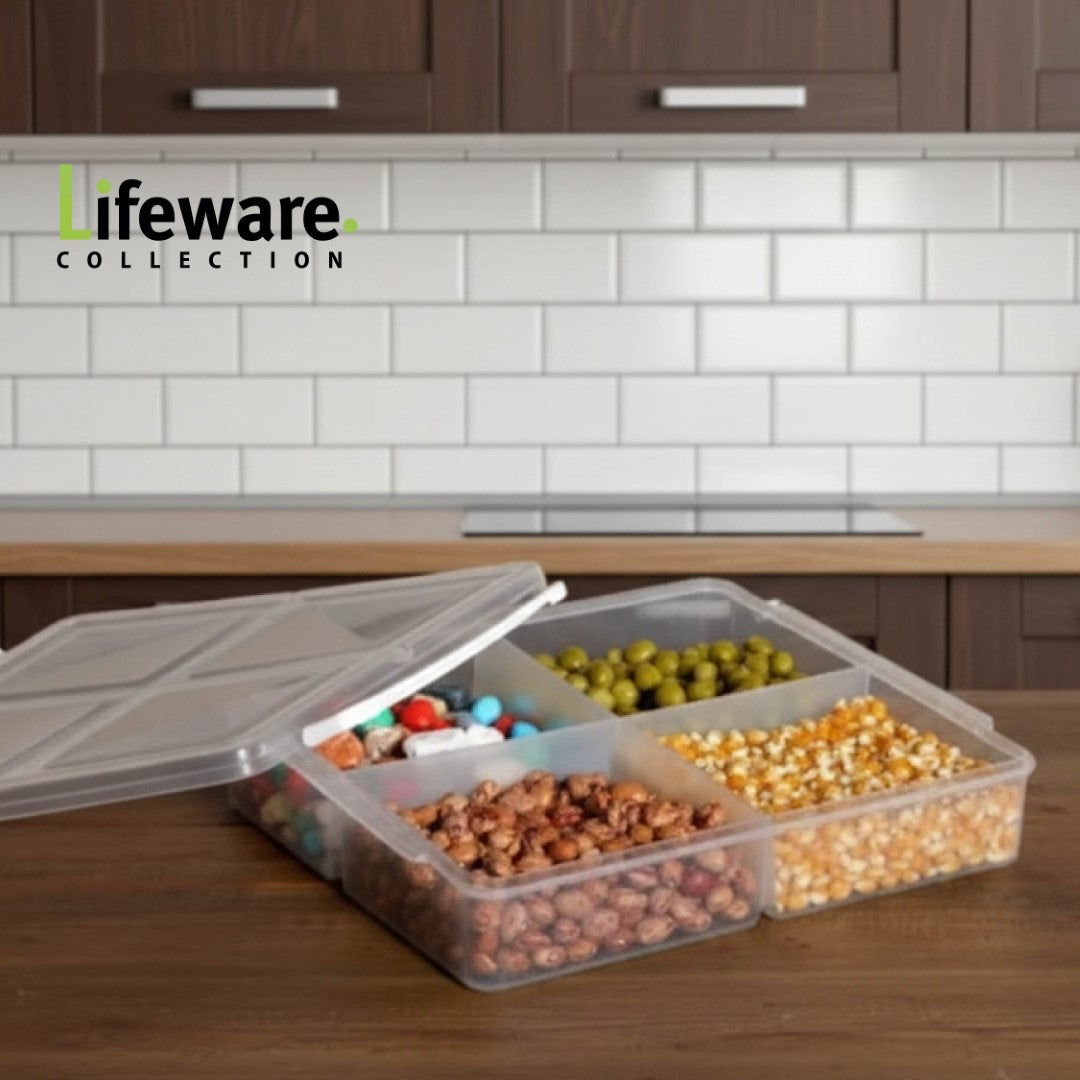 Airtight Food Storage Box in 4-Sections!
