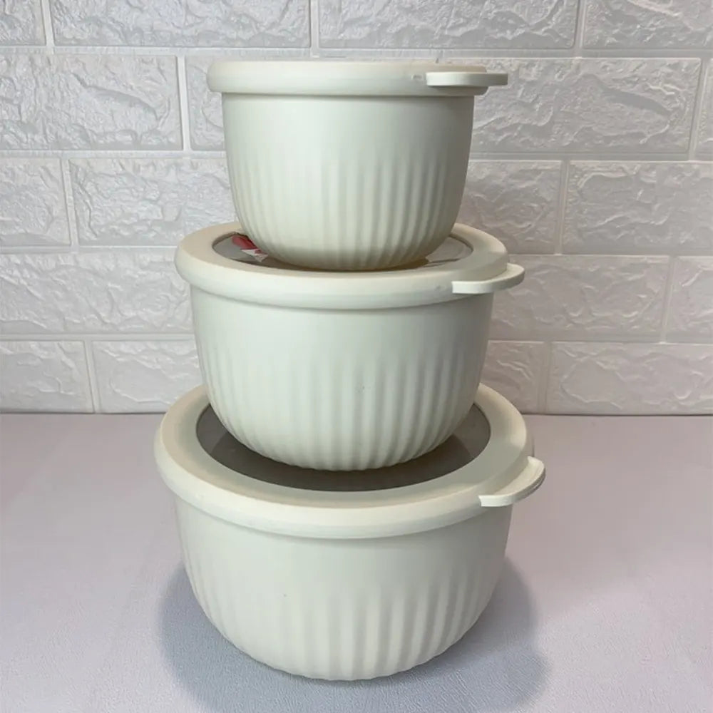Limon Bowl Set with Vented Lid 3-Pcs (Plastic)!