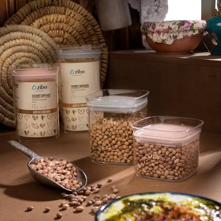 ZIBA Acrylic Crystal Jars with Airtight Lid!