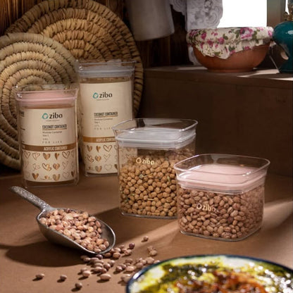 ZIBA Acrylic Crystal Jars with Airtight Lid!