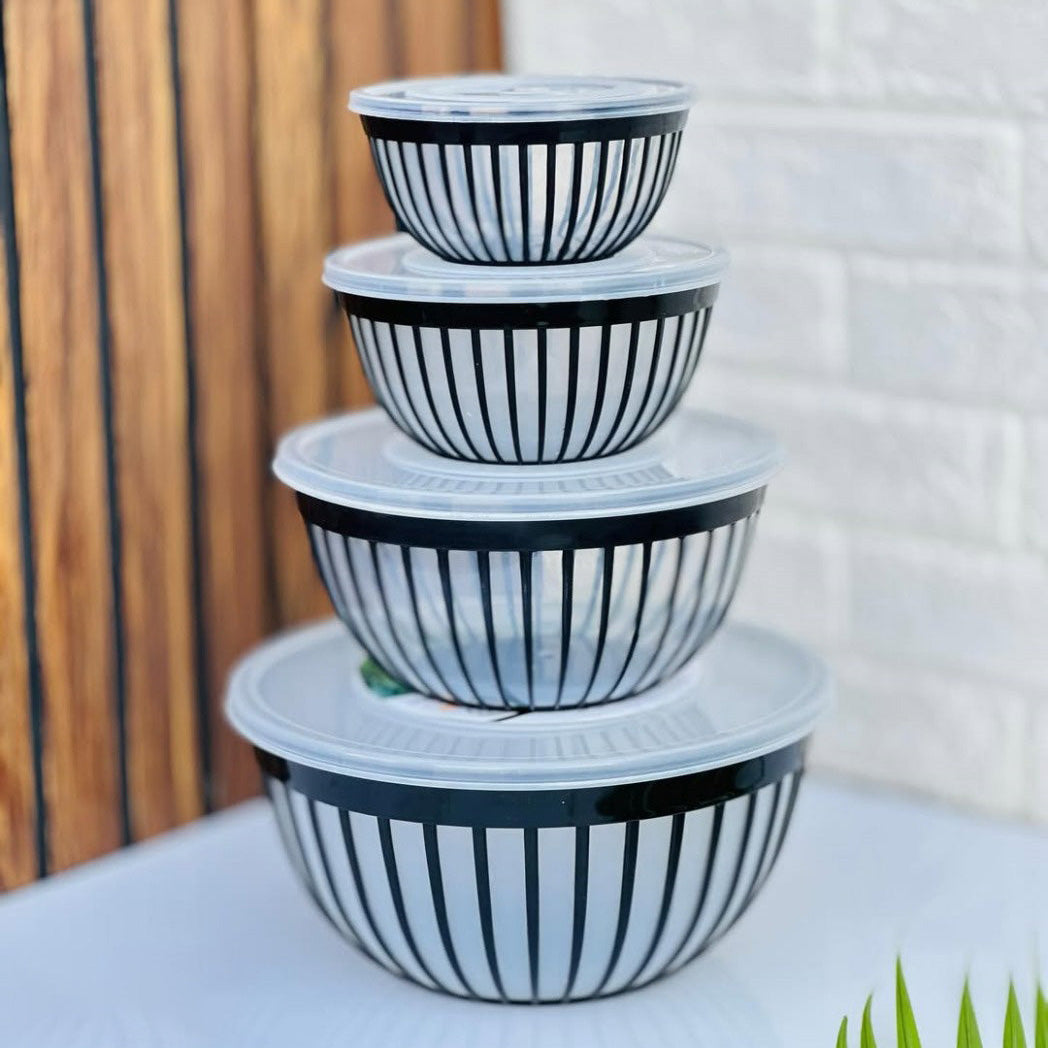Duman Dorna Round Bowl Set with Lid 4-Pcs