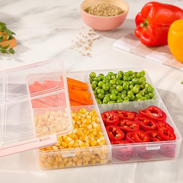 Airtight Food Storage Box in 4-Sections!