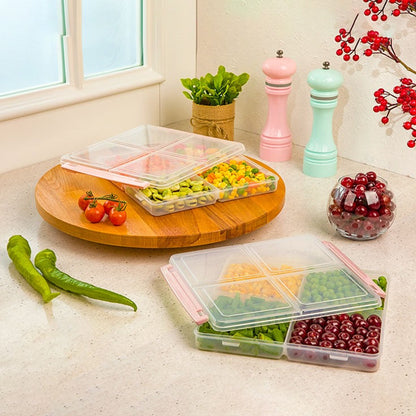 Airtight Food Storage Box in 4-Sections!