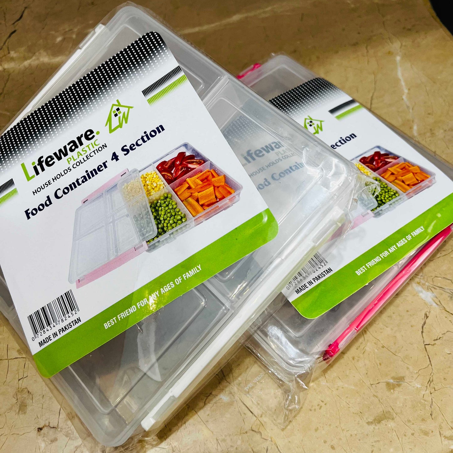 Airtight Food Storage Box in 4-Sections!