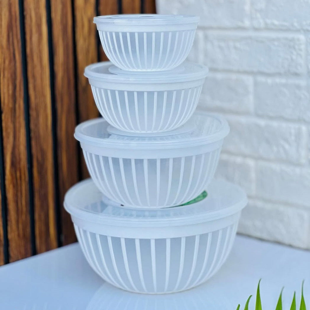 Duman Dorna Round Bowl Set with Lid 4-Pcs