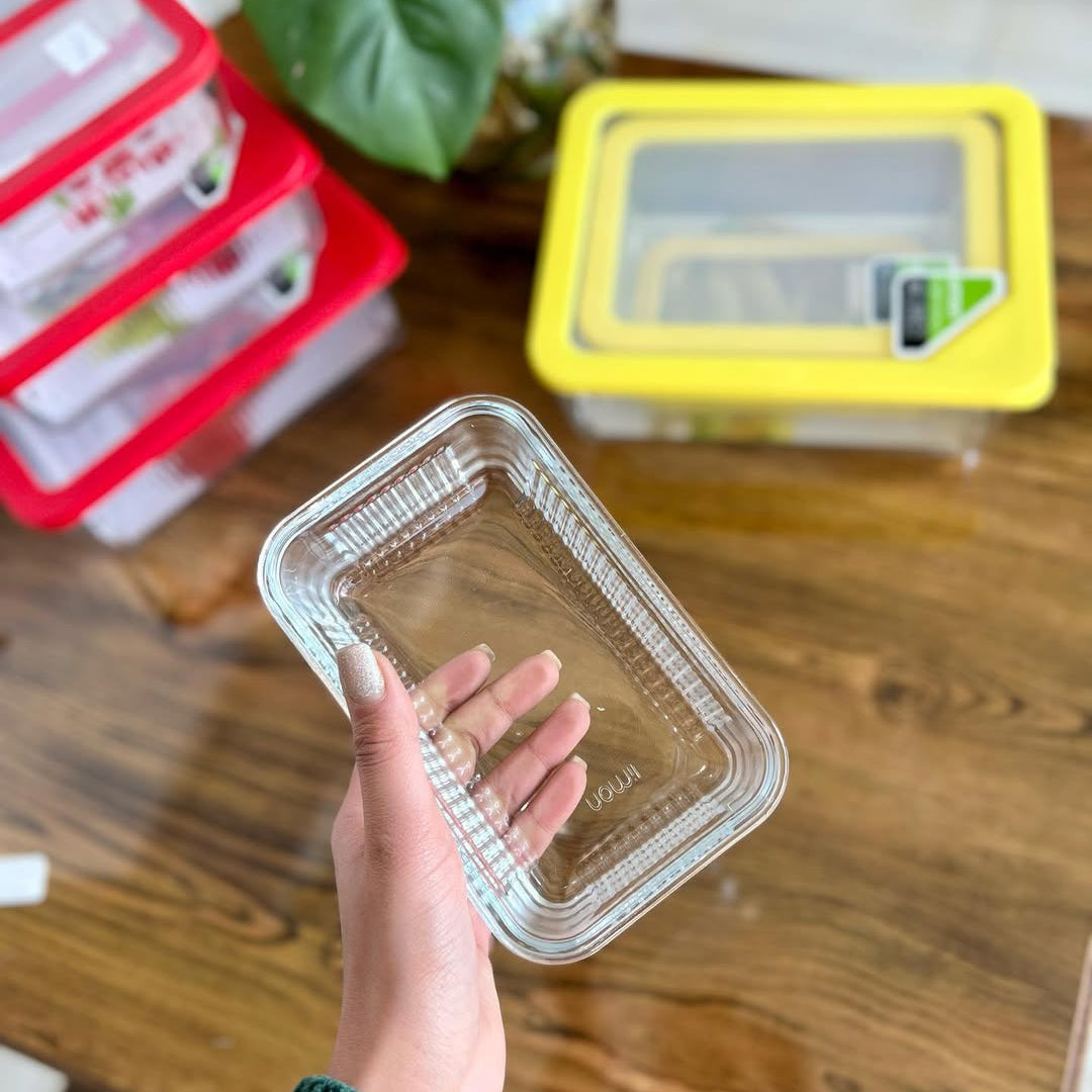 Limon Multicolor Glass Container 3-Pcs Set!