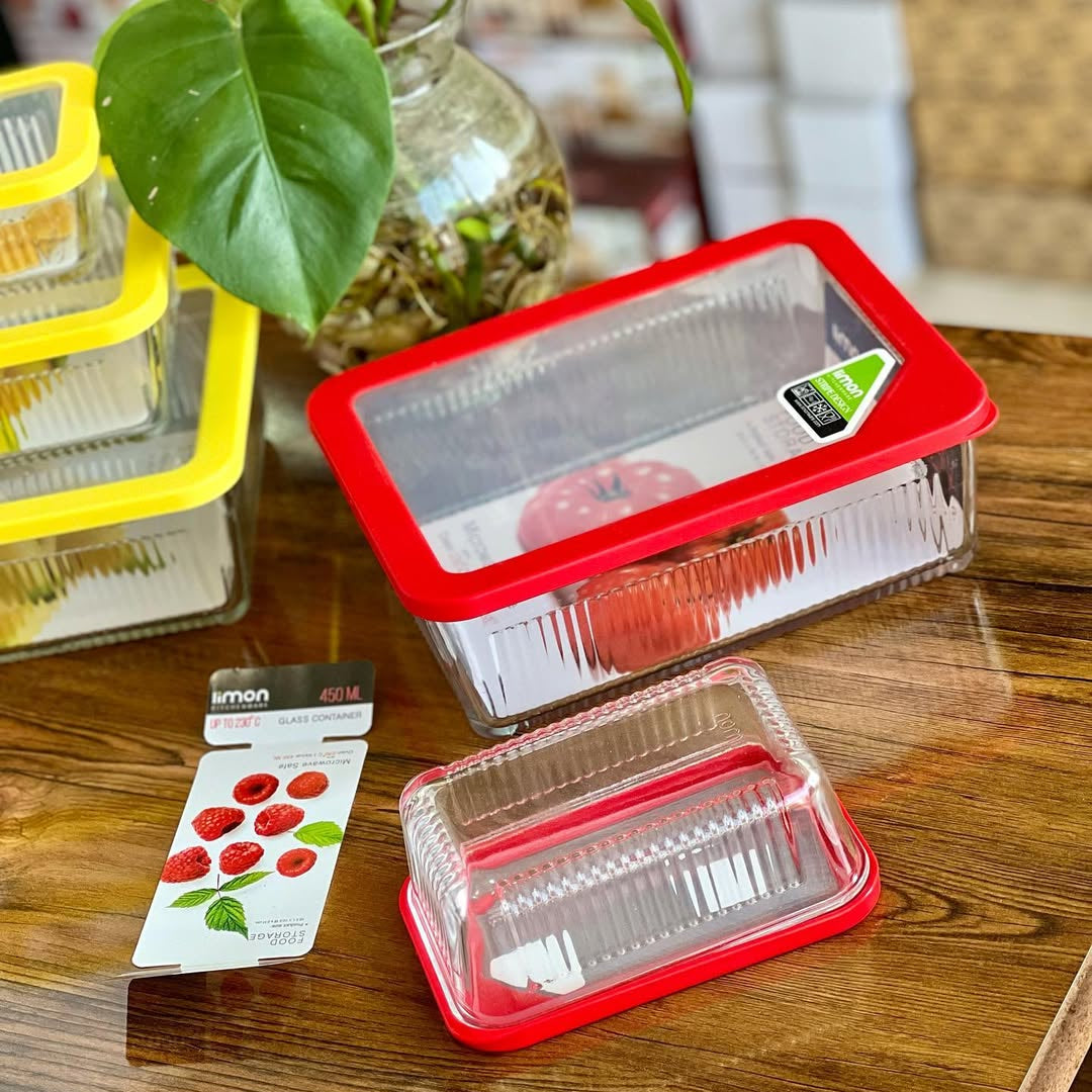 Limon Multicolor Glass Container 3-Pcs Set!