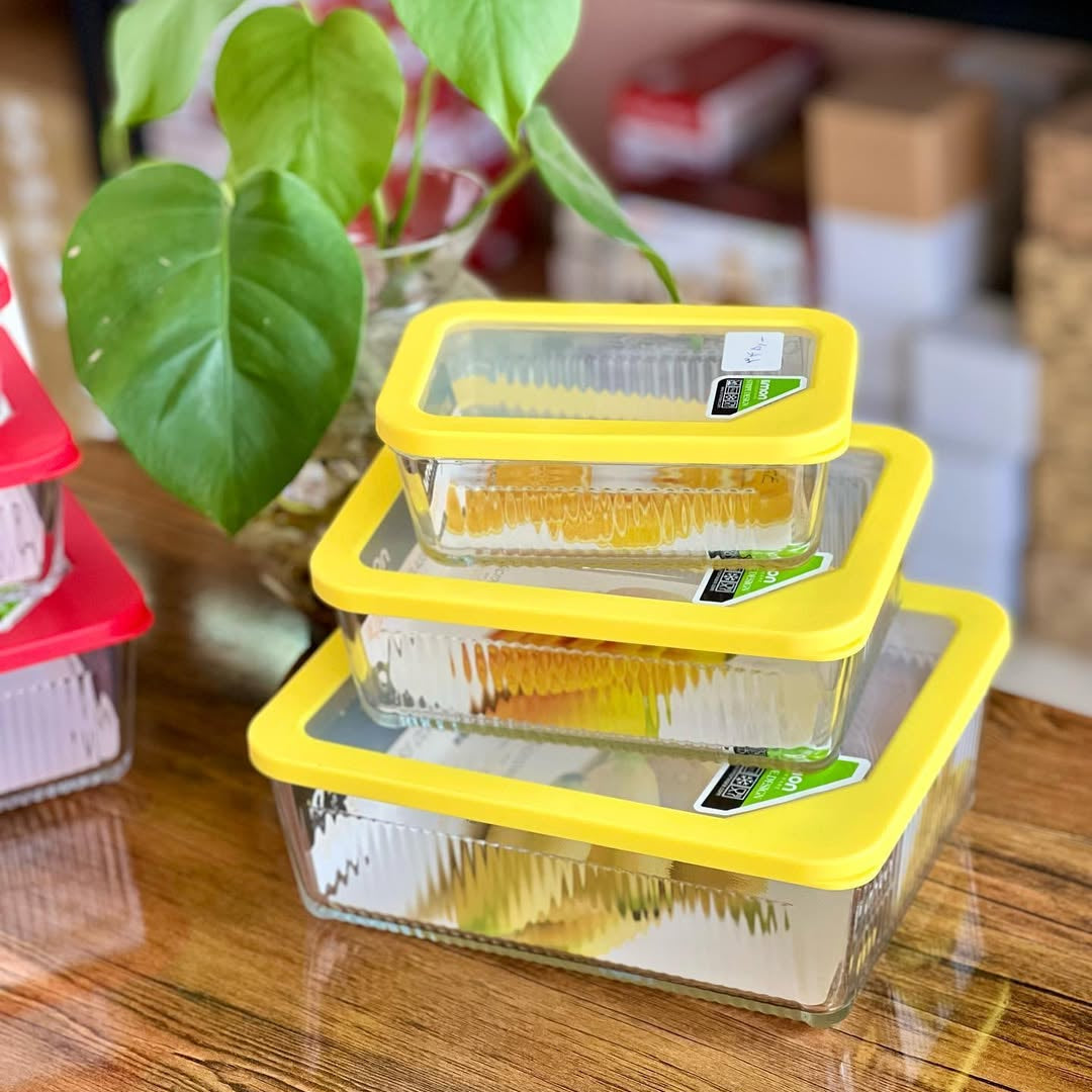 Limon Multicolor Glass Container 3-Pcs Set!