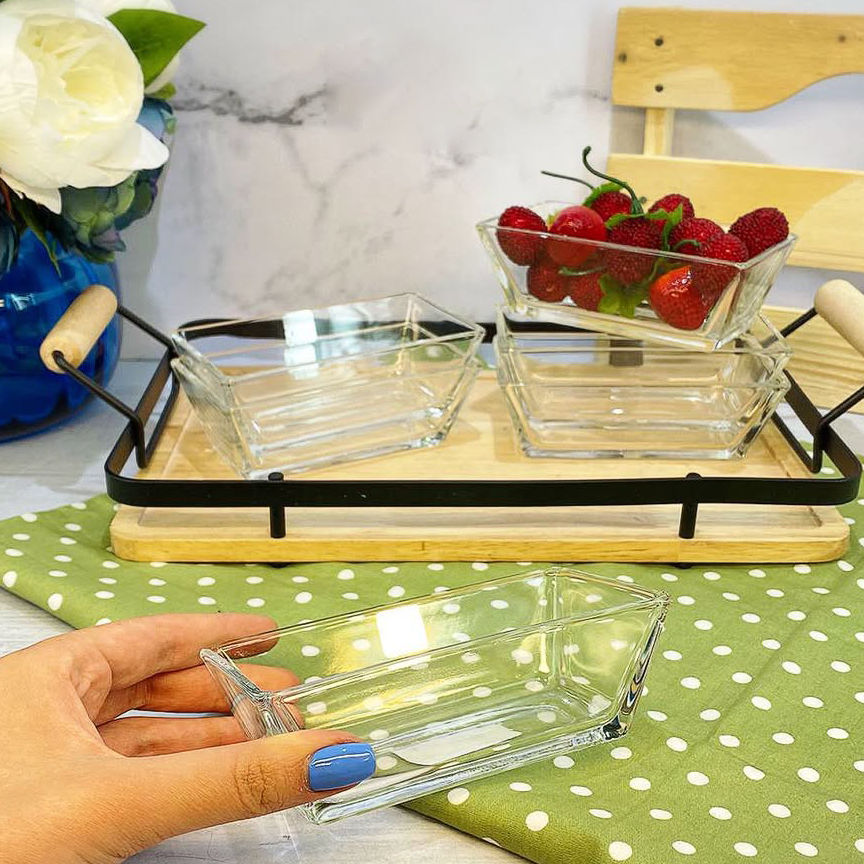 Limon Glass Tumbler Set 6-Pcs (Rectangular)!