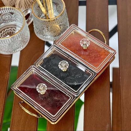 Limon Glass Snack Serving Tray (Rectangular)!