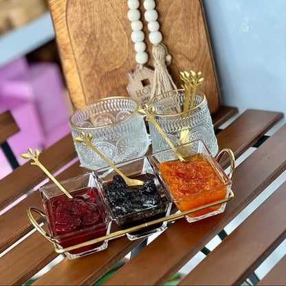 Limon Glass Snack Serving Tray (Rectangular)!