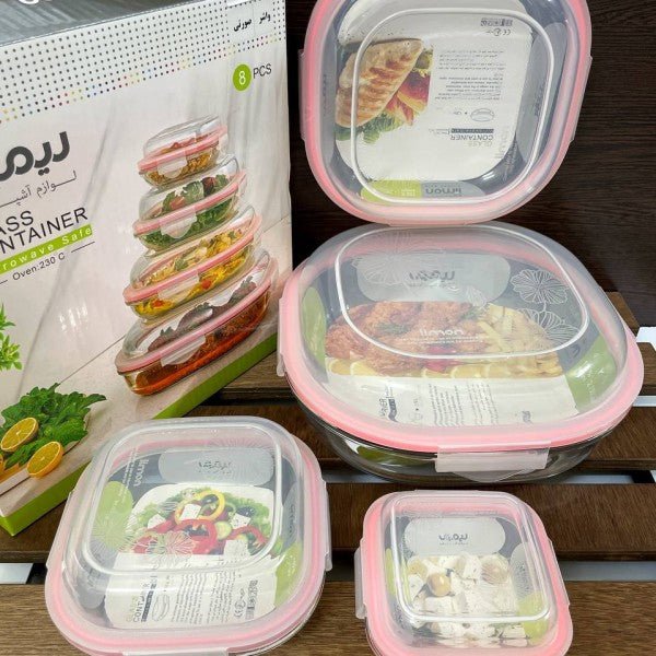 Limon Glass Container Set 4-Pcs (Round)