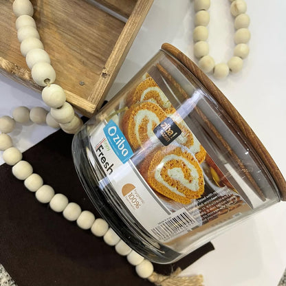 Ziba Wooden Glass Container 3-Pcs Set!