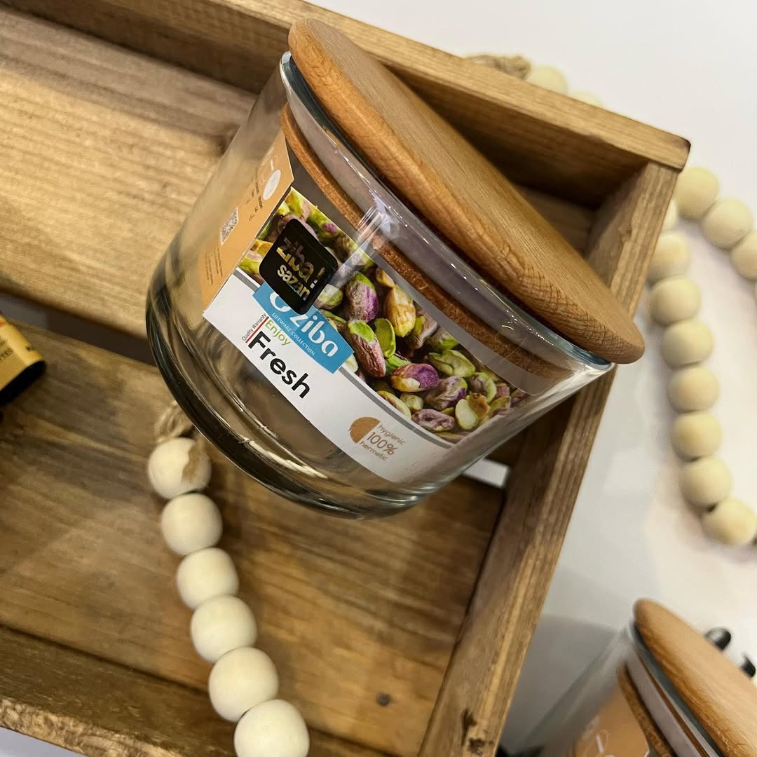 Ziba Wooden Glass Container 3-Pcs Set!