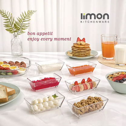 Limon Glass Tumbler Set 6-Pcs (Rectangular)!