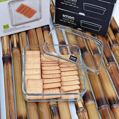 Limon Glass Candy Box with Lid!