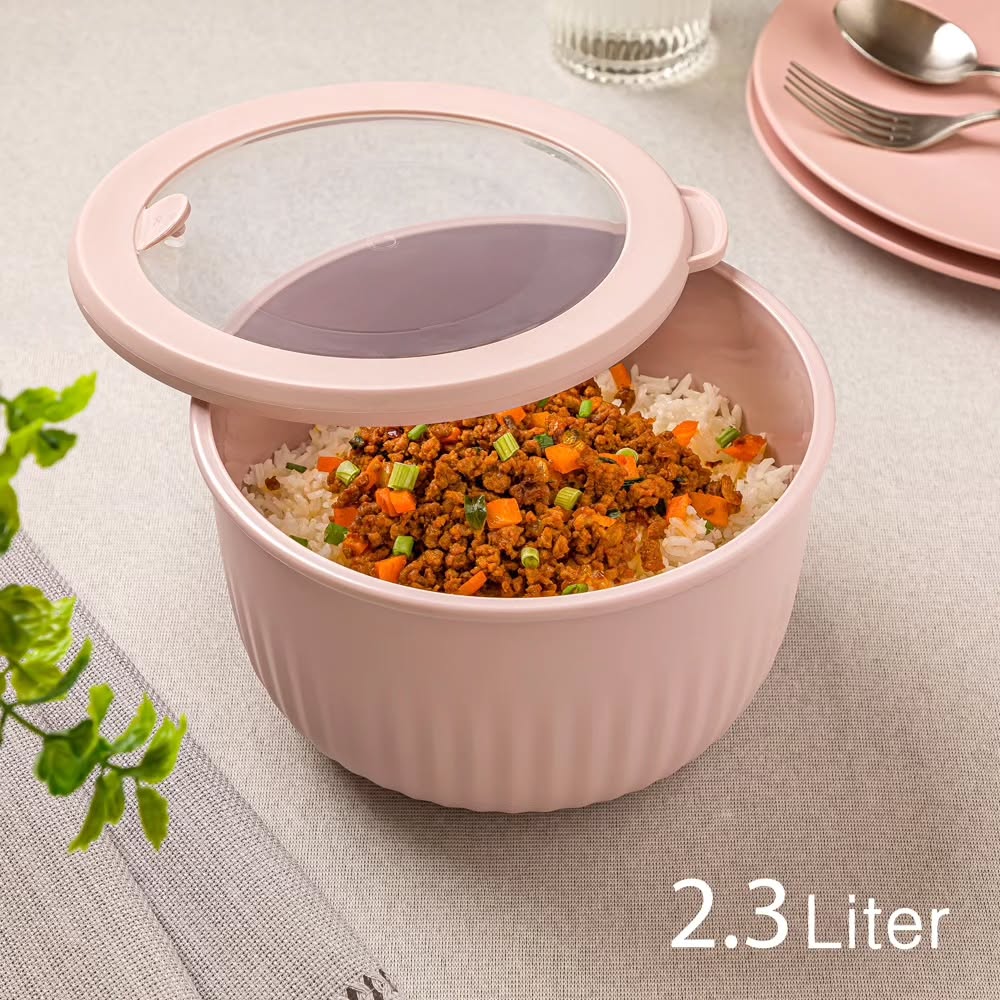Limon Bowl Set with Vented Lid 3-Pcs (Plastic)!