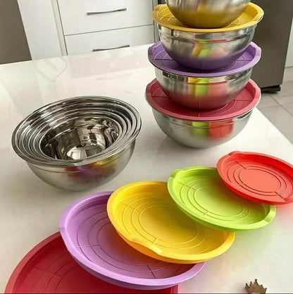 Stainless Steel Salad Bowl Set 5-Pcs!