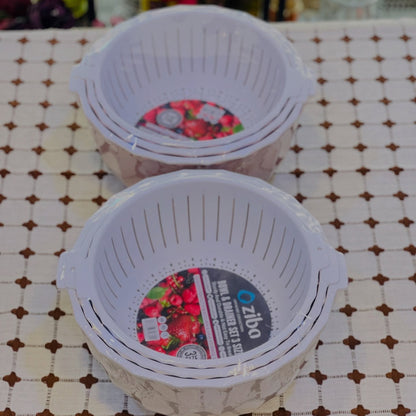Ziba 2-in-1 Colander & Bowl Set (3-Piece)