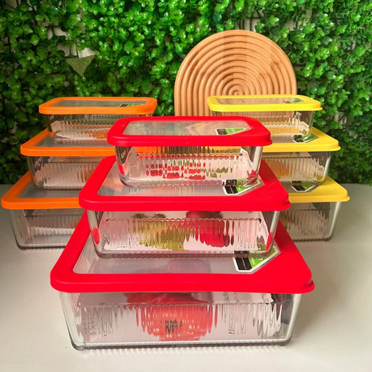 Limon Multicolor Glass Container 3-Pcs Set!