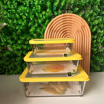 Limon Multicolor Glass Container 3-Pcs Set!