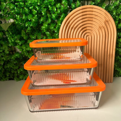 Limon Multicolor Glass Container 3-Pcs Set!