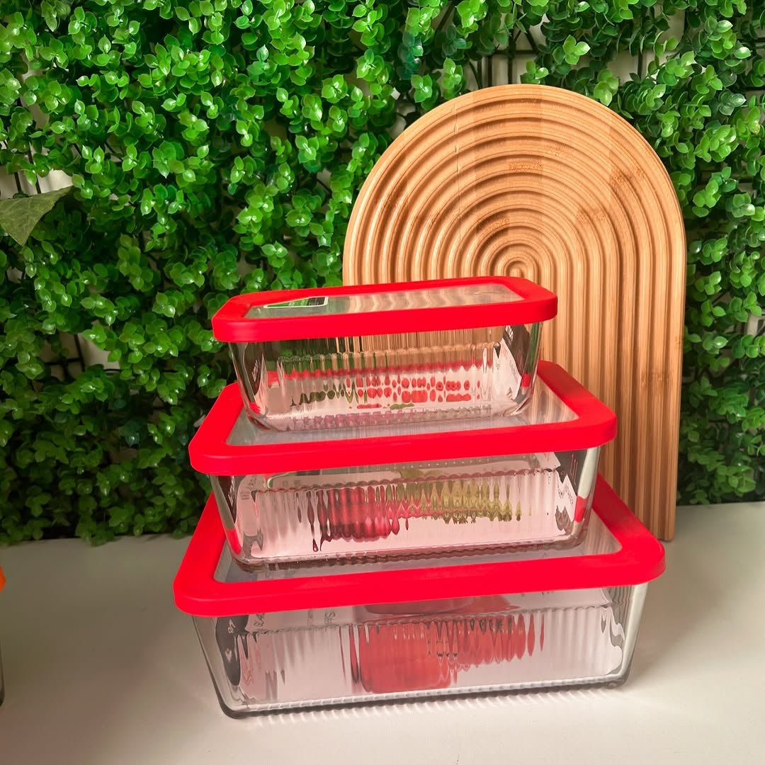 Limon Multicolor Glass Container 3-Pcs Set!