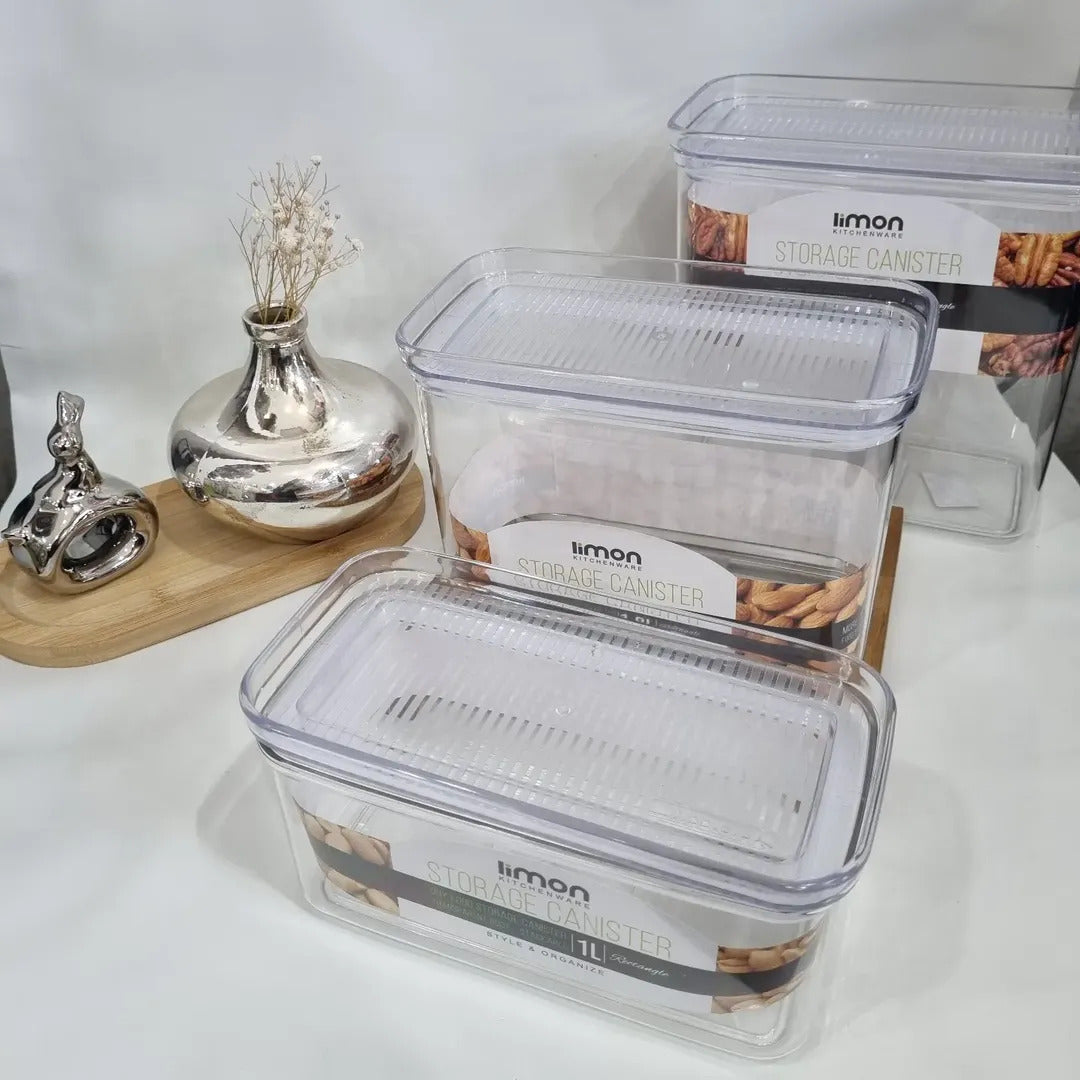 Limon Royal Acrylic Storage Jars & Canisters (Rectangle)