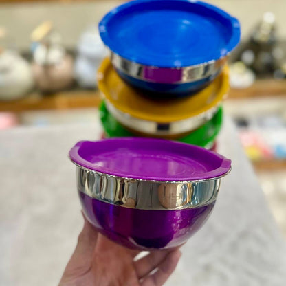 Stainless Steel Salad Bowl Set 5-Pcs!