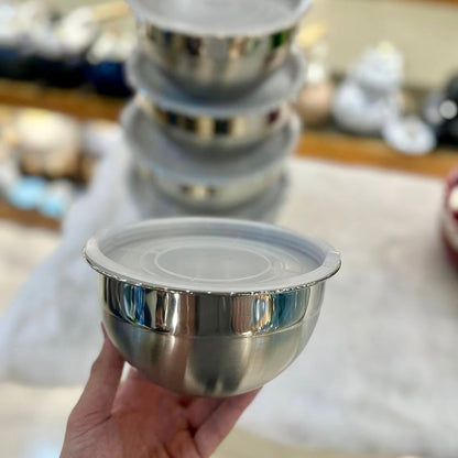 Stainless Steel Salad Bowl Set 5-Pcs!