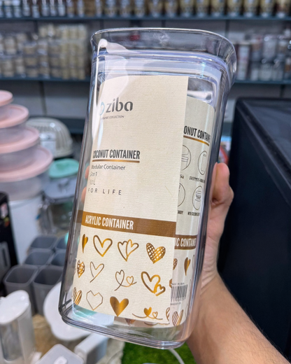 ZIBA Acrylic Crystal Jars with Airtight Lid!